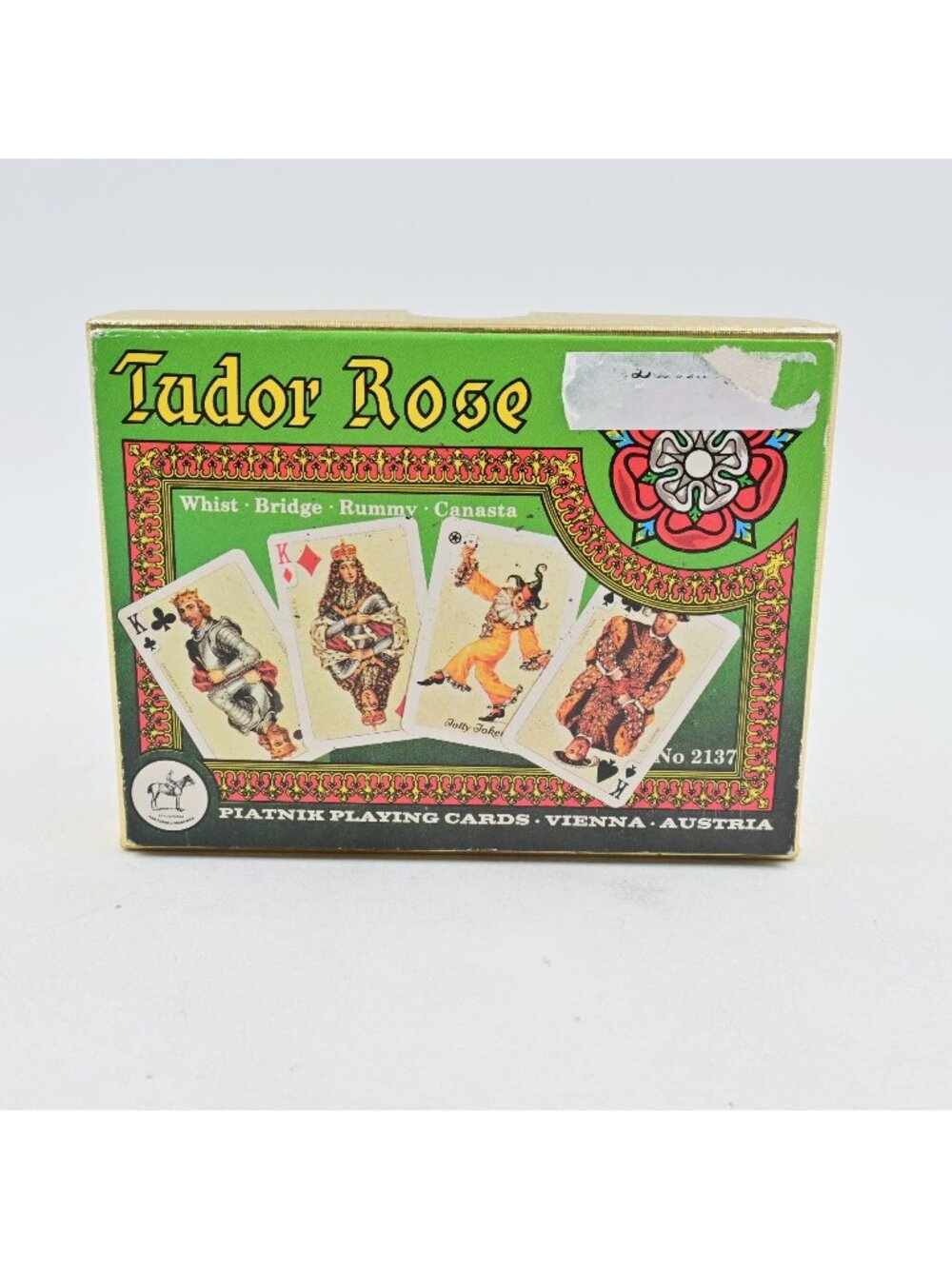 Piatnik Tudor Rose Double Deck Playing Cards No. 2137 Vienna Austria Vintage